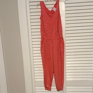More Than Magic Coral Starry Jumpsuit